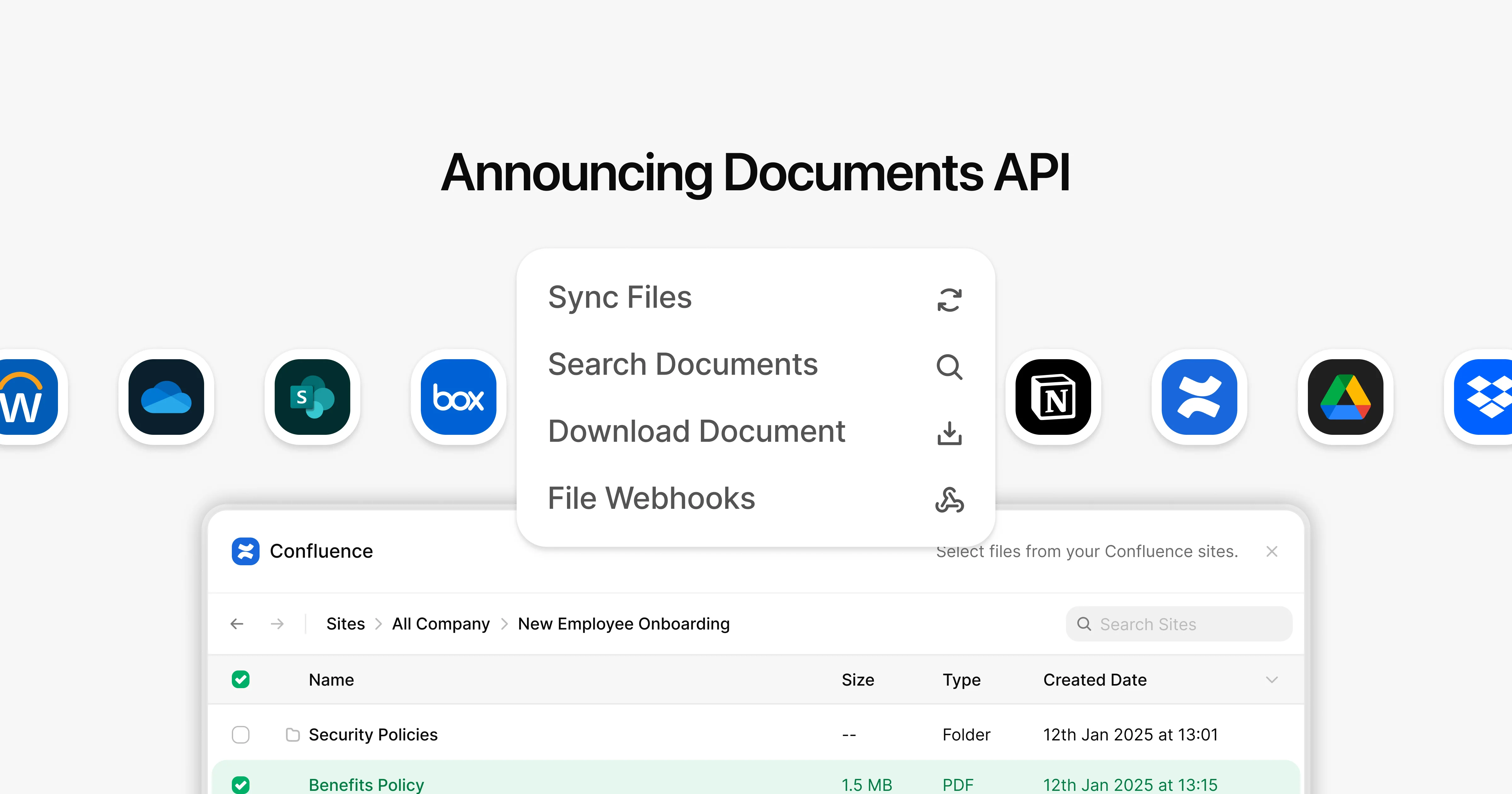 Announcing StackOne Documents API - One API and File Picker for Your Customers' Knowledge